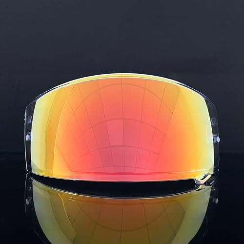 Neotec 2 Helmet Visor Replacement for,CNS-3 UV Protection Helmet Face Shield Compatible with SHOEI Neotec 2(Revo Clear Red) - color: Revo Clear Red- Day and Night Use