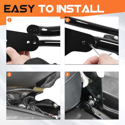 AUFER Motorcyle Rear Passenger Backrest Sissy Bar With Back Rest Pad Compatible With For Harley Touring Road King Electra Glide Street Glide Road Glide FLHR FLHX FLHT FLTR 2009-2025 Sissy Bar | Premium Stylish Sissy Bar Backrest,Quick Install & Easy Remov