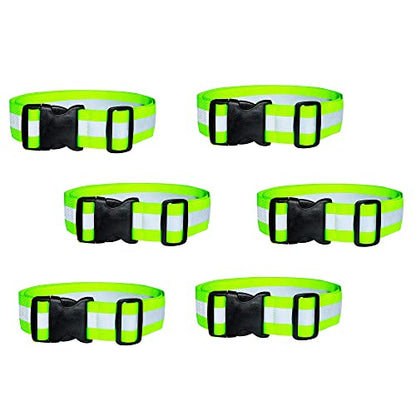 2-6 Pack - Reflective Glow Belt Safety Gear, Pt Belt, for Running Cycling Walking Marathon Military - style: 6 Pack