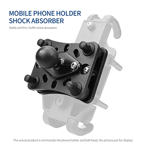 Vibration Dampening Motorcycle Phone Mount, Motorcycle Mobile Phone Holder Shock, Absorber Phone Bracket Buffer for Motorcycle, Bike, ATV, UTV