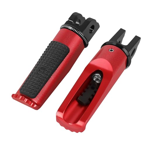 Motorcycle Footpegs Front Passenger Foot Pegs Replacement for Honda CB125R CB300R CB1000R CB650F CBF600 CBF100 CBR600F CBR250R CB650R CBR600 CBR100 CBR900 Foot Rests Pedal(red) - color: red