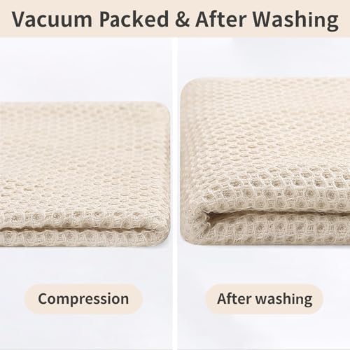 Homaxy 100% Cotton Kitchen Towels and Dishcloths Set, 12 x 12 Inches and 13 x 28 Inches, Set of 10 Bulk Kitchen Towels Set, Ultra Soft Absorbent Dish Cloths for Washing Dishes, Beige - color: Beige, style: 10-Piece Set