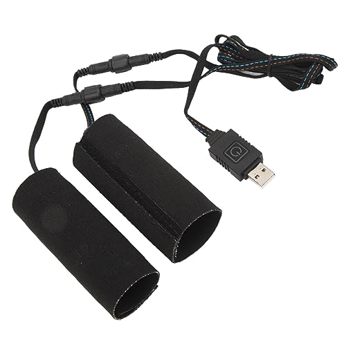 RiToEasysports Heated Motorcycle Grip Cover, Aramid Fiber, 6 Temperature Settings, USB Powered, Fits Motorcycles and ATVs