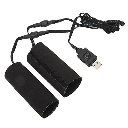 RiToEasysports Heated Motorcycle Grip Cover, Aramid Fiber, 6 Temperature Settings, USB Powered, Fits Motorcycles and ATVs