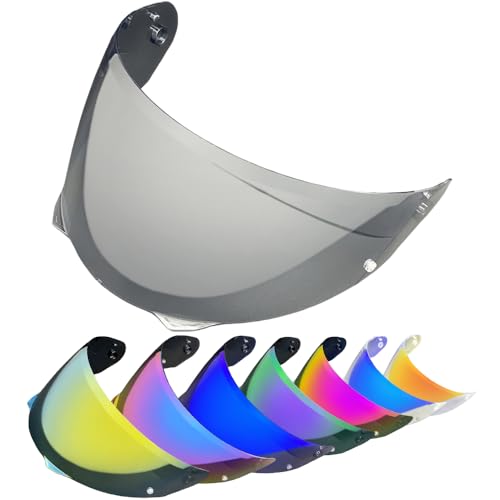 HJ-33 Helmet Visor For i90.Replacement Motorcycle Helmet Shield Compatible with HJC i90 (Light Black) - color: Light Black