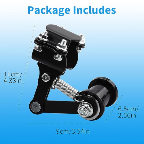 Universal Motorcycle Chain Adjuster Tensioner with Noise Reduction Roller for Dirt Bikes and Go-Karts