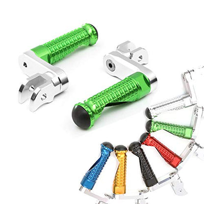 MC MOTOPARTS MPRO Green 40mm Riser CNC Front Foot Pegs Compatible with YZF R1 00-21 YZF R6 03-19 YZF R1M 15-21 R1S - color: Green, size: 40mm Extension