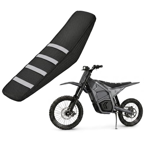 Seat Cover for Yozma IN10,White Stripe Non-Slip Motorcycle Cushion Cover for Electric Dirt Bike Ebike Yozma in 10-White - color: White