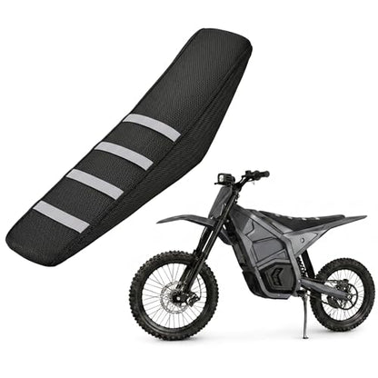 Seat Cover for Yozma IN10,White Stripe Non-Slip Motorcycle Cushion Cover for Electric Dirt Bike Ebike Yozma in 10-White - color: White