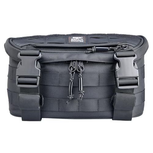Biltwell Exfil-7 2.0 Motorcycle Bag - Universal Bag for Handlebars Risers Front Fork, Compatible with Touring and Cruiser Motorcycles