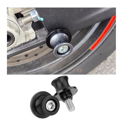 2Pcs Motorcycle Swingarm Spools Slider for Ducati Panigale 959 2016 2017 2018 2019 Swingarm Spool Stand Bobbins Swingarm Spools Starting Frame Screw,10mm-Black