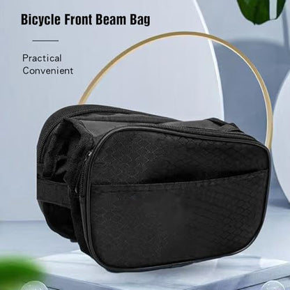 Bicycle Storage Bag, Bike Storage Bag - Waterproof Bike Frame Bag & Pouch for Bicycle Accessories | Bike Tool Bag, Gear for Men, Phone Bag Compatible with Mobile Phones (1 Set)