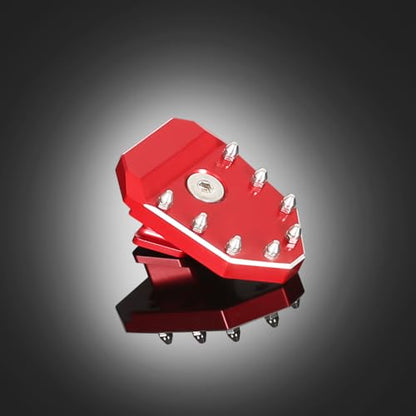 KLR650 Motorcycle CNC 3D Brake Pedal Red Rear Foot Extension Pedals Motorcycle Rear Pedals Footbrake Lever Pedal Enlarge Extension Pad Aluminum Alloy Compatible With KLR650 2008-2025 - color: Red