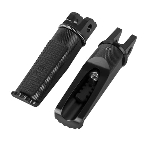 Motorcycle Footpegs Front Passenger Foot Pegs Replacement for Honda CB125R CB300R CB1000R CB650F CBF600 CBF100 CBR600F CBR250R CB650R CBR600 CBR100 CBR900 Foot Rests Pedal(black) - color: black