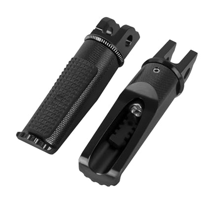 Motorcycle Footpegs Front Passenger Foot Pegs Replacement for Honda CB125R CB300R CB1000R CB650F CBF600 CBF100 CBR600F CBR250R CB650R CBR600 CBR100 CBR900 Foot Rests Pedal(black) - color: black