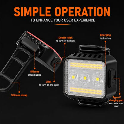 Bright Bike Lights Set for Night Riding, 9+9 Modes Rechargeable eBike Lights Front and Back, Waterproof Bicycle Lights, Bike Headlight and Tail Light Set for MTB, Off-Road & City Riding