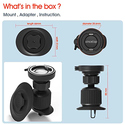sincetop Car Phone Mount with Lock Hook, Horizontal Vent Fin Holder, One Hand Quick Mount & Release - color: Car Phone Mount【Air Vent Hook】