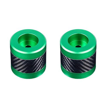 Advanblack Protek Machined CNC Alumium with Carbon Fiber Inlay Crash Bar Slider (Green CNC w/Carbon Inlay) - color: Green CNC w/ Carbon Inlay