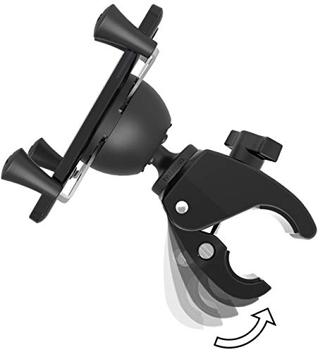 RAM MOUNTS X-Grip Phone Mount with Tough-Claw Clamp, Adjustable Handlebar & Rail Mount for Motorcycle, Bike & ATV, B Size 1" Ball RAM-HOL-UN7-400U
