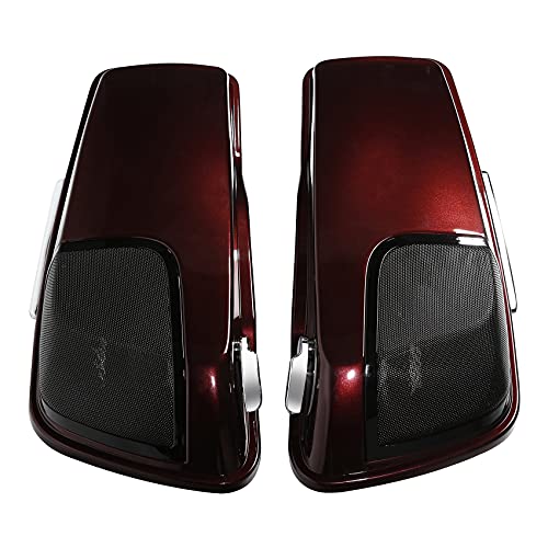 HR3 Twisted Cherry 4" Stretched Hard Saddlebags w/Speaker Lids Compatible with 2018-2019 Road Glide FLTRX 2018 Street Glide Special FLHXS Ultra Limited FLHTK & FLHTKL Low - color: Twisted Cherry