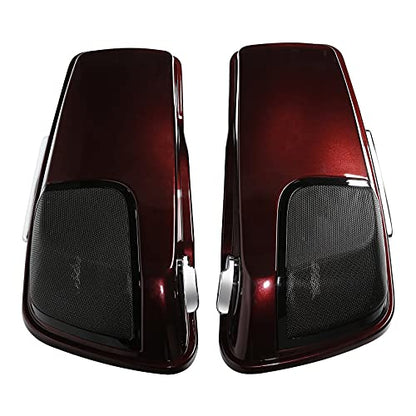 HR3 Twisted Cherry 4" Stretched Hard Saddlebags w/Speaker Lids Compatible with 2018-2019 Road Glide FLTRX 2018 Street Glide Special FLHXS Ultra Limited FLHTK & FLHTKL Low - color: Twisted Cherry
