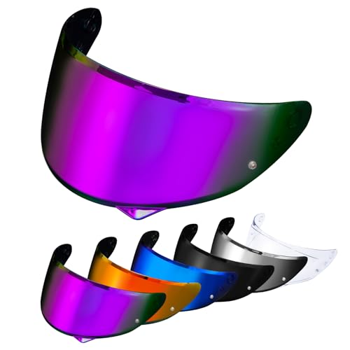 PSLER HJ-34P Visor - HJ-34P Visor Tinted C10 Helmet Visor Face Shield for HJ-34P C10,Deep Purple - color: Deep Purple