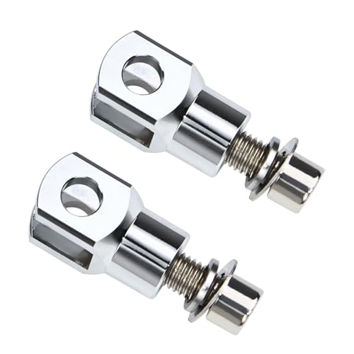 Motorcycle Foot Pegs Mount Supports Compatible with Harley Softail FX FXST FXR Low Rider Sport Glide Footrest Mounting Clevis Hardware Kit (Silver) - color: Silver