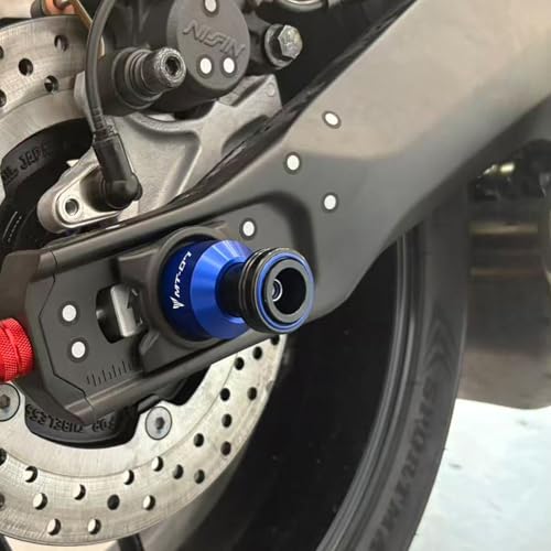 Compatible with MT07 MT 07 MT-07 FZ07 2014-2024 2025 2026 Motorcycle Rear Wheel Axle Crash Protector Swingarm Spools Slider Stand Screws Accessories (Black) - color: Black