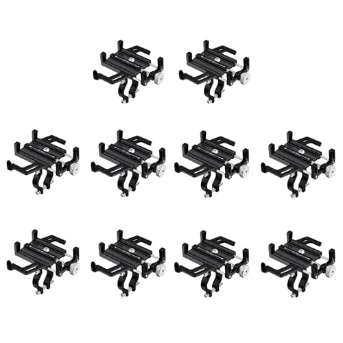 NineLeaf 10PK Bike Phone Mount Holder, Aluminum Motorcycle Phone Mount, Handlebar Mounted Cell Phone Holder for Bike, Camera Friendly, Rotatable, Universal Bicycle Phone Mount for 2.2-3.7 Inch Phones - color: 10PK