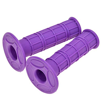 HIAORS Universal 22mm 7/8" Handlebar Grip Soft Rubber Hand Grips Compatible with CRF50 XR50 KLX250 SSR125 Pit Bike CRF150F CRF230F CRF250F CRF450F TTR110 TTR125 Dirt Bikes Motorcycle Parts Purple - color: Purple
