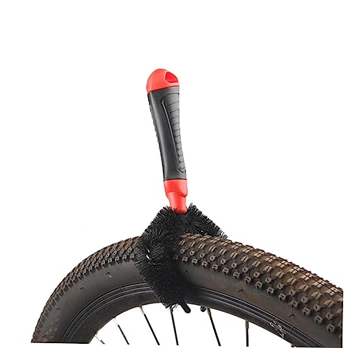 Yardwe Chain Brush Set Ergonomic Bike Chain Cleaner Kit Compact Red Cleaning Brushes for Efficient Lightweight Design for and Use