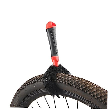 Yardwe Chain Brush Set Ergonomic Bike Chain Cleaner Kit Compact Red Cleaning Brushes for Efficient Lightweight Design for and Use