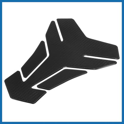 Motorcycle Gas Oil Fuel Tank Protector PVC Rubber Pad Emblem Badge Sticker Black Protector Decal Item Replacement