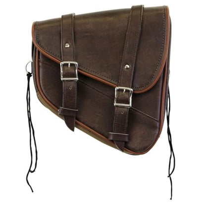 Vance Leather Highland Drifter Distressed Brown Right Side Motorcycle Swing Arm Bag Universal Fit for Harley, Honda, Yamaha, Kawasaki & Indian Cruiser Models - style: Highland Drifter - Right Side