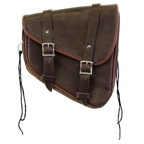 Vance Leather Highland Drifter Distressed Brown Right Side Motorcycle Swing Arm Bag Universal Fit for Harley, Honda, Yamaha, Kawasaki & Indian Cruiser Models - style: Highland Drifter - Right Side