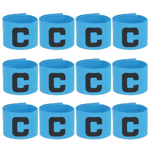 YOKIVE Captain Armbands, Elastic Armband Soccer Captain C Arm Band, Great for Youth Adult Football, Basketball Player - color: Sky Blue
