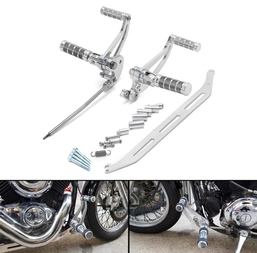 3.2" Forward Controls Foot Pegs for Yamaha V-Star XVS650 Custom Classic Silverado - color: Silver, size: XVS650