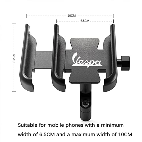 for Vespa LX LXV Sprint GTS GTV 50 150 250 300 300ie Accessories Motorcycle Handlebar Mobile Phone Holder GPS Stand Bracket,Handlebar Black - color: Handlebar Black