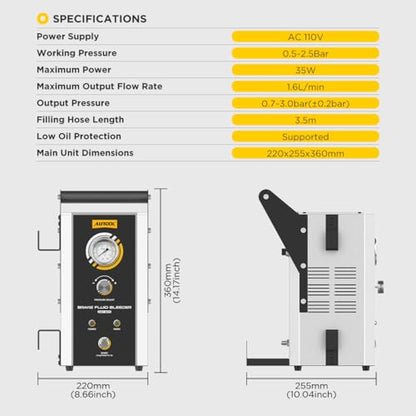 Brake Bleeder Kit Automotive,Brake Fluid Bleeder Exchanger Machines,Brake Oil Fluid Extractor Pump,Professional Pulsating Brake Oil Fluid Bleeding Tool,Automatic Vacuum Brake Bleeder One Person