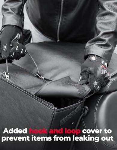 KEMIMOTO Quick Release Motorcycle Saddlebags Throw Over PU Leather Saddle Bags 36L Luggage Bag Fit for Sportster Softail Dyna V-star Shadow Road King 883 1200 Low Rider S Cruiser Vulcan Rebel