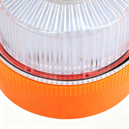 Beacon Light, LED Magnetic Strobe with Battery, Double Mode Warning Signal Lamp for Trailer Tow Trucks Service Vehicles Motorcycle RV Snowplow Firefighter Aircraft Boat Roadside Highway Fleet Use