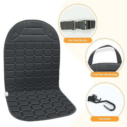 Seat Cushion with Adjustable Buckle, Soft and Comfortable Full Back Seat Cover