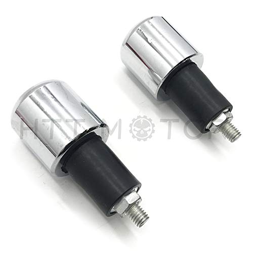 MT220-029- Compatible with Chrome Heavy Weighted Bar Ends 6mm Anti Vibration 22mm Handlebar Slugs