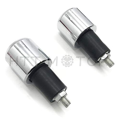 MT220-029- Compatible with Chrome Heavy Weighted Bar Ends 6mm Anti Vibration 22mm Handlebar Slugs