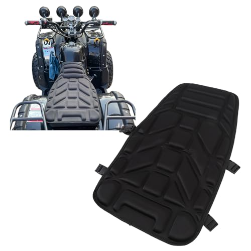 Shock Absorbing ATV Seat Cover, Padded Breathable Motorcycle Seat Pad Protector, Enhance Comfort with EVA Oxford Cloth, Fits Most ATVs Snowmobiles with Built in Non Slip Design,