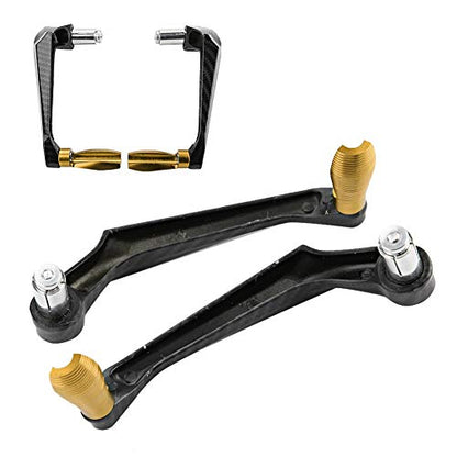7/8inch Universal 22MM CNC Handlebar Brake Clutch Lever Hand Guard Protector for Motorcycle (Gold)