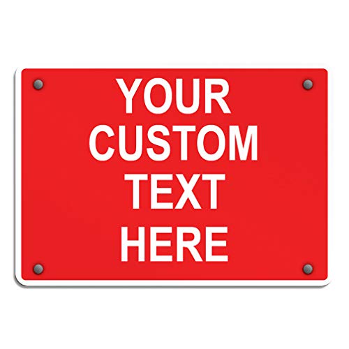 Aluminum Weatherproof Metal Sign Multiple Sizes Custom Personalized Text Here Red White Danger Horizontal Street Signs 14x10Inches - color: Red/White Danger, size: 14x10Inches