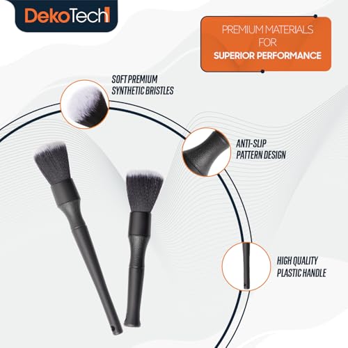 Ultra-Soft Car Detailing Brush Set - No Scratch Car Interior Cleaning Brushes with Soft Brush Head & Comfortable Grip - Clean Exterior, Interior Dash Panels Emblems Infotainment Screen