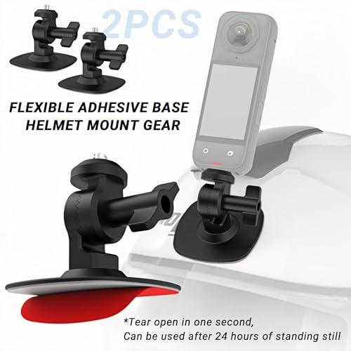 Insta 360 Motorcycle Bundle Accessory, Universal Powerful Clamp and Flexible Adhesive Mount for Cameras Compatible with Insta360 X5 X4 X3 X2, Go pro 13 and DJI OSMO Action 6 5 Pro Nano Camera