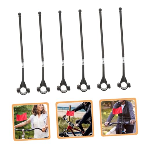 UKCOCO 6Pcs Bicycle Flagpole Mounts Flag Pole Holder for Bike Motorcycle Quick Installation Stylish Design for Safety Flags Luggage Racks
